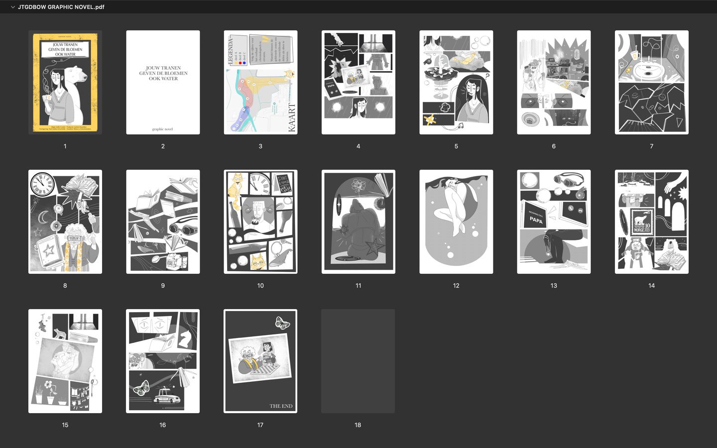 Pages of the graphic novel